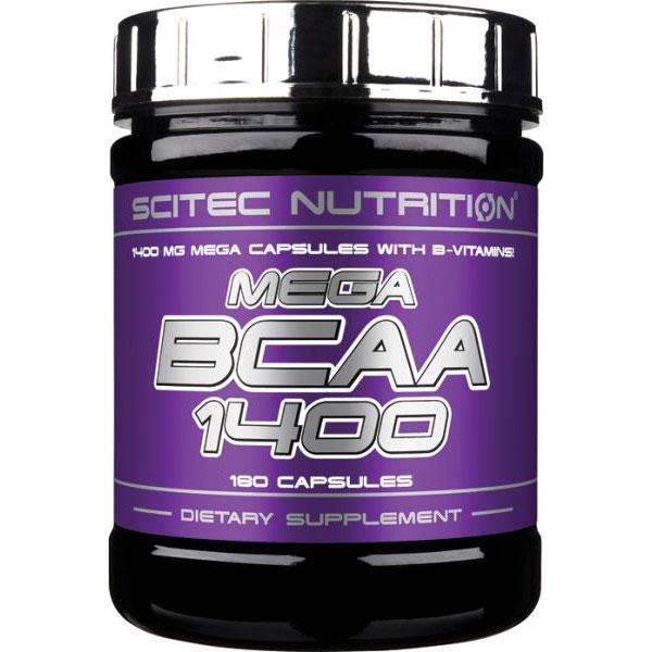 Амінокислота Scitec Nutrition Mega BCAA 1400 180 caps