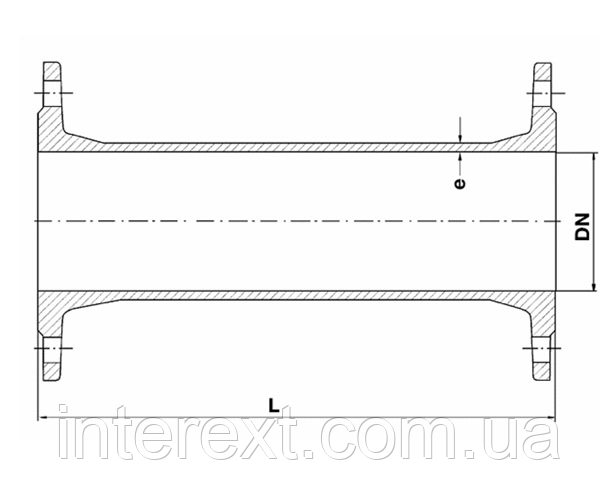 Патрубок чавунний фланцевий Ду200 L = 200 мм, фото 0