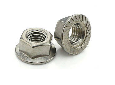 Гайка М6 з фланцем DIN 6923, ГОСТ Р 50592-93 з нержавійки