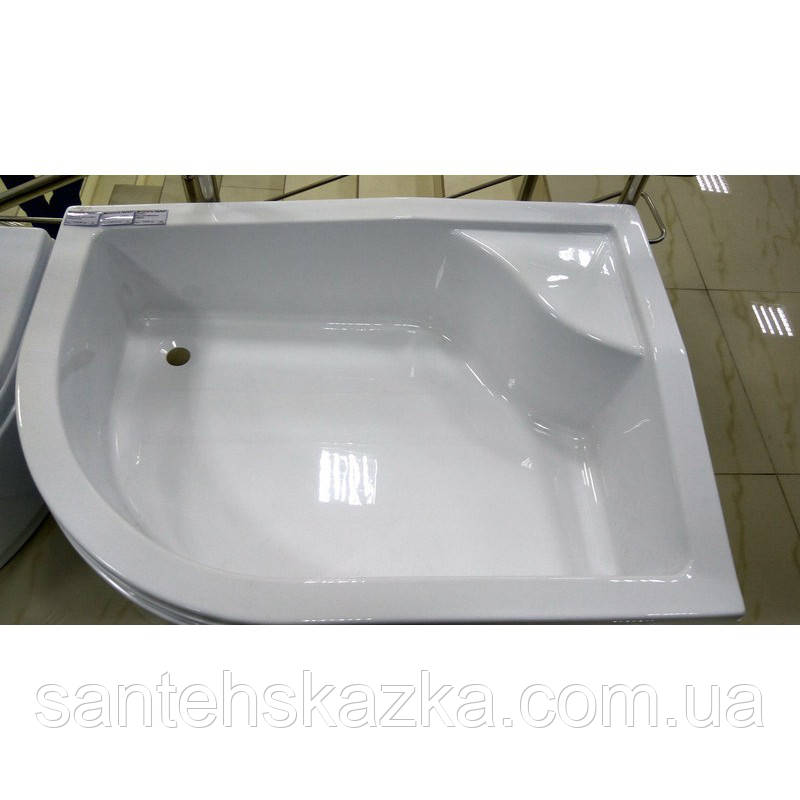 Душовий асиметричний акриловий піддон Maxi 120x85x40 R Besco, фото 1