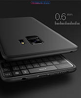 Тонкий матовий чохол Matte для Samsung S9 чорний силіконовий