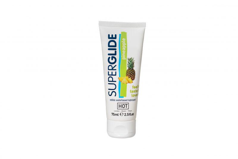 Ананасове орально-вагінальне їстівне мастило Superglide edible lubricant waterbased — PINEAPPLE, 75 мл.