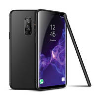 Тонкий матовый чехол для Samsung Galaxy S9+ S9 Plus черный силиконовый