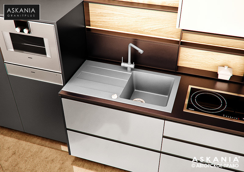 ГРАНИТНА МОЙКА SAKANIA «RIVER» RV 05 gray