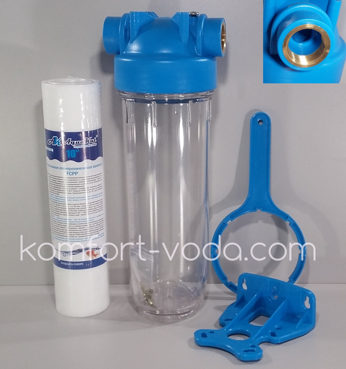 Магістральний фільтр AquaKut DP 10", 3/4"