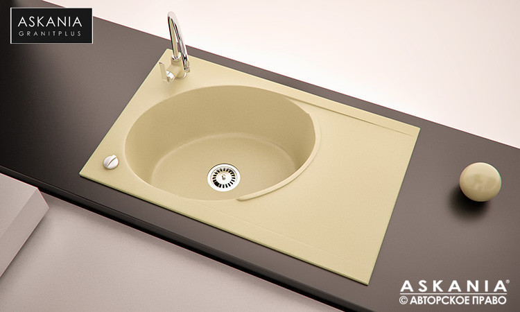 ГРАНИТНА Мойка ASKANIA «VALENCIA» RV 04 beige