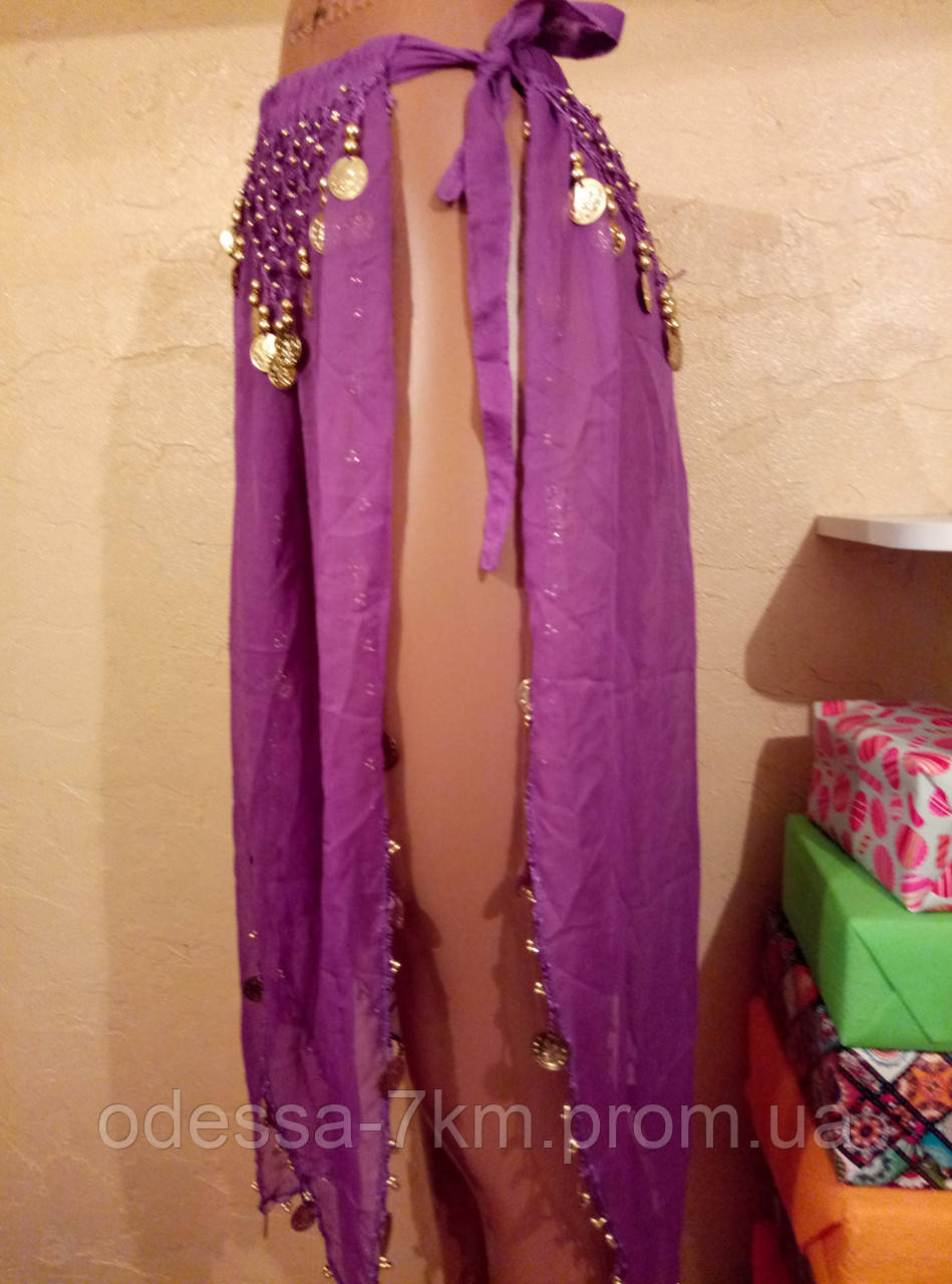 Женская шифоновая юбка для восточных танцев - фото 7 - id-p709123336