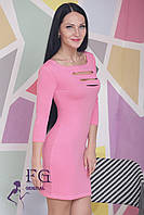 Платье с перфорацией "Play" 48, Нежно-розовый