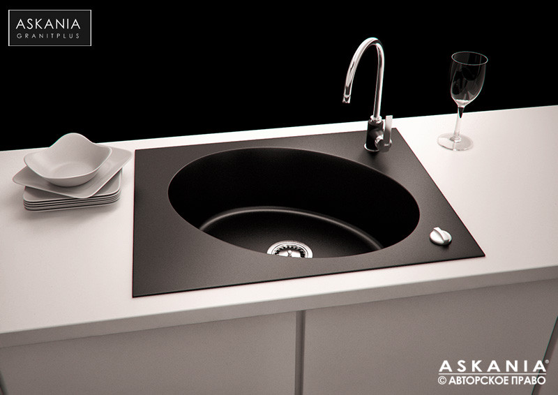 ГРАНИТНА МОЙКА ASKANIA «VALENCIA 60» RV 01 black