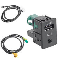 Aux Usb кабель и кнопка rcd rcd510 rns315 vw scoda passat golf другие