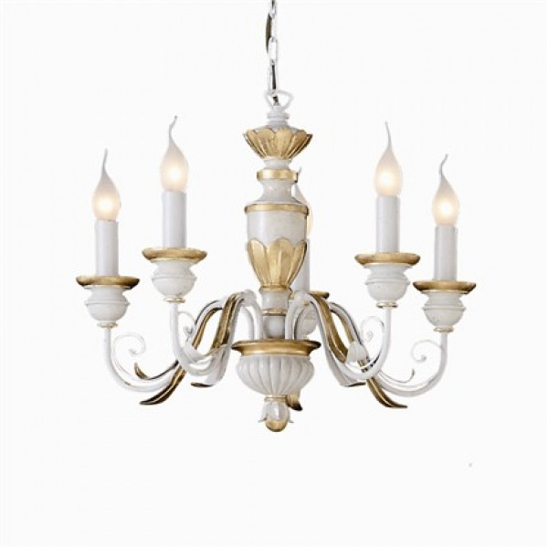 Люстра ideal lux FIRENZE SP5 BIANCO ANTICO(012865)