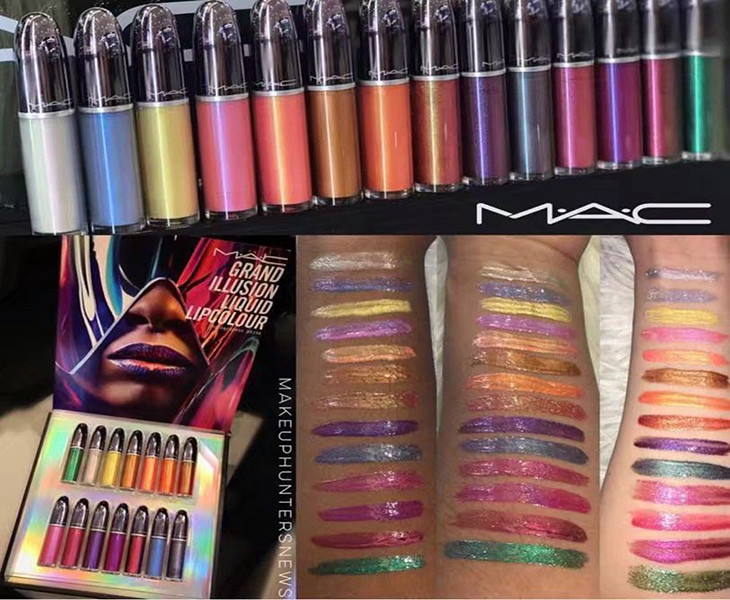 Рідка голографічна помада MAC Grand Illusion Liquid Lipcolour 14шт/набір