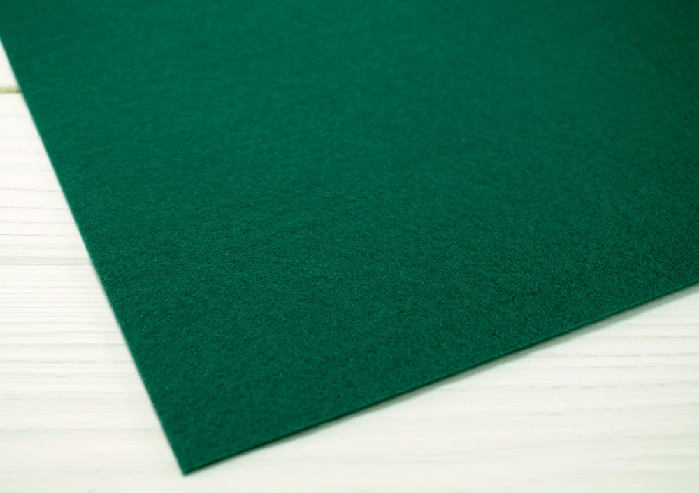 Корейський жорсткий фетр 1,2 мм (20х30 см) - №20 Темно-зелений