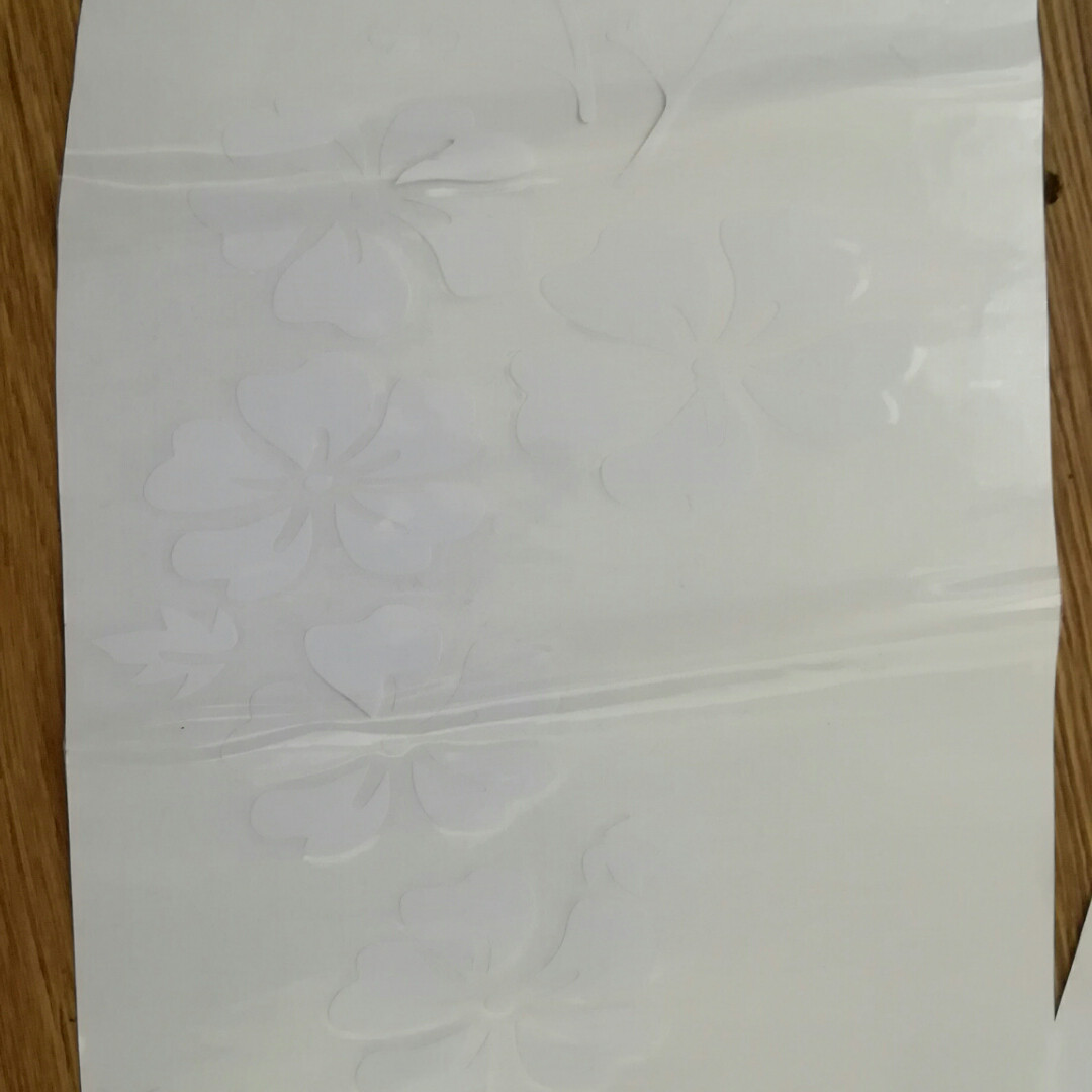 Білий колір! Вінілова наклейка для машини 3D-квіти 33*17 см, фото 1