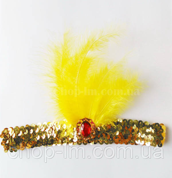 Пов'язка для волосся карнавальна "Східна" (жовта)