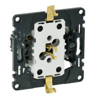 753031 Механізм подвійної розетки із заземленням і шторками Legrand Valena Allure