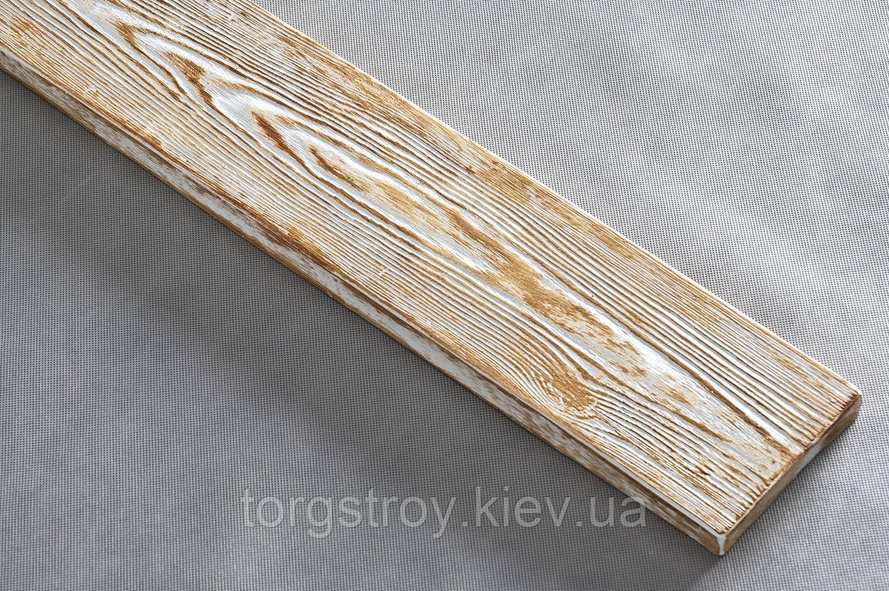 Дошка-панель декоративна поліуретанова Decostar, модерн, патина коричнева, перетин 13х3см, довжина 2.6 м
