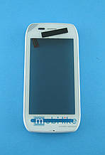 Сенсорний екран Nokia 603 з рамкою білий