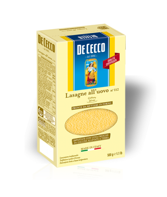 Листи лазаньї De Cecco lasagna №112 500гр