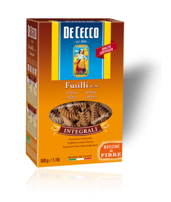 Макарони De Cecco Fusilli integrali №34 500гр