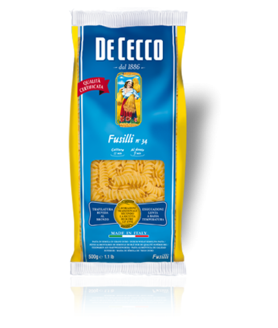 Макарони De Cecco Fusilli №34 500гр