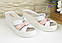 Жіночі шкіряні шльопанці на платформі, колір білий/пудра. 37 розмір, фото 2