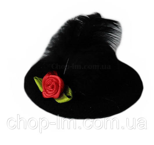 Капелюшок "Трояндочка" чорна