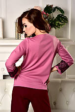 Трикотажная пижама женская со штанами. Размеры от XS до XL, фото 2