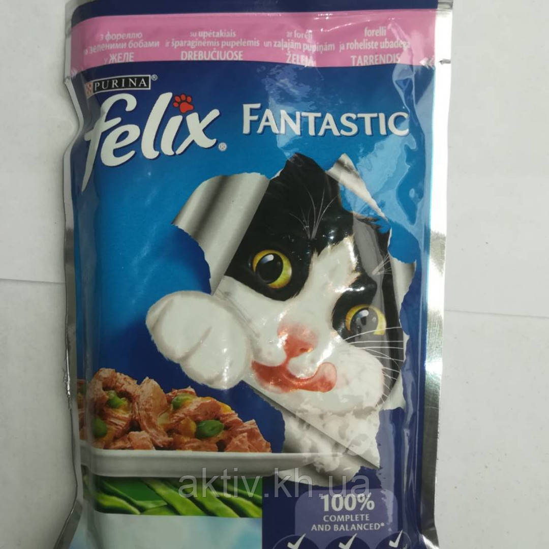 Felix з фореллю й бобами в желе 85 грамів, фото 1