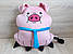 М'яка іграшка — подушка свинка Пухля (Вадлс) із Гравіті Фолз, ручна робота, фото 4