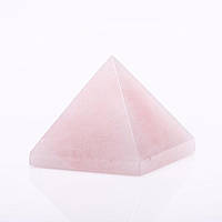 Піраміда з каменю Рожевий кварц h-3 см b-4см