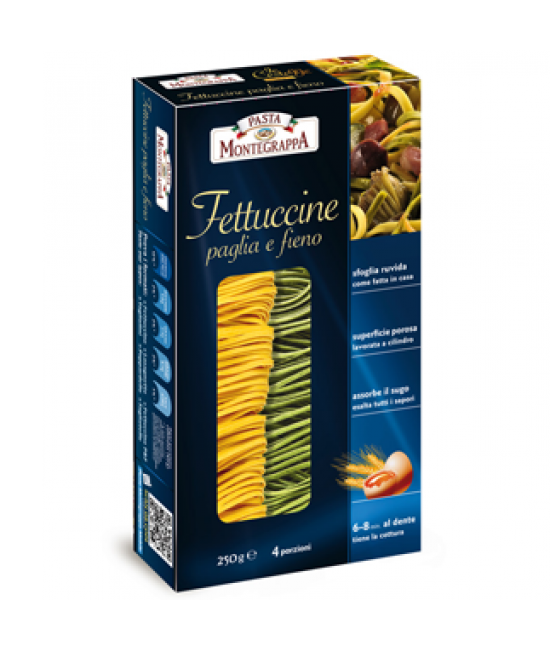 Макарони Montegrappa Fettuccine paglia e fieno передній uovо 250гр