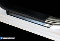 Fiat 500L (2013>) Дверні пороги 4шт (Flexill - напис)