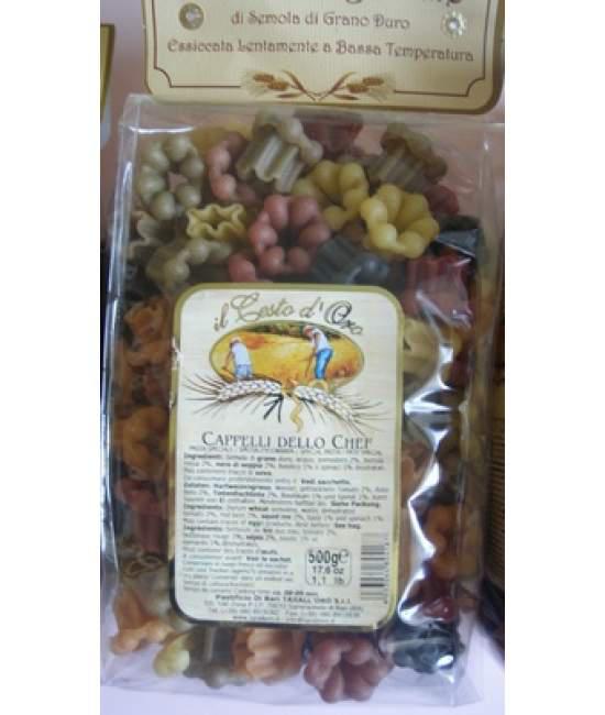 Кольорові макарони Pasta Artigianale Cappelli 500гр