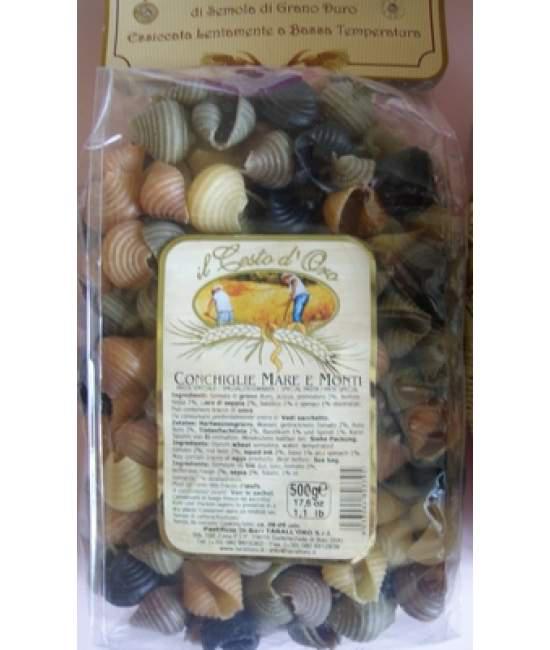 Кольорові макарони Pasta Artigianale Conchiglire 500гр