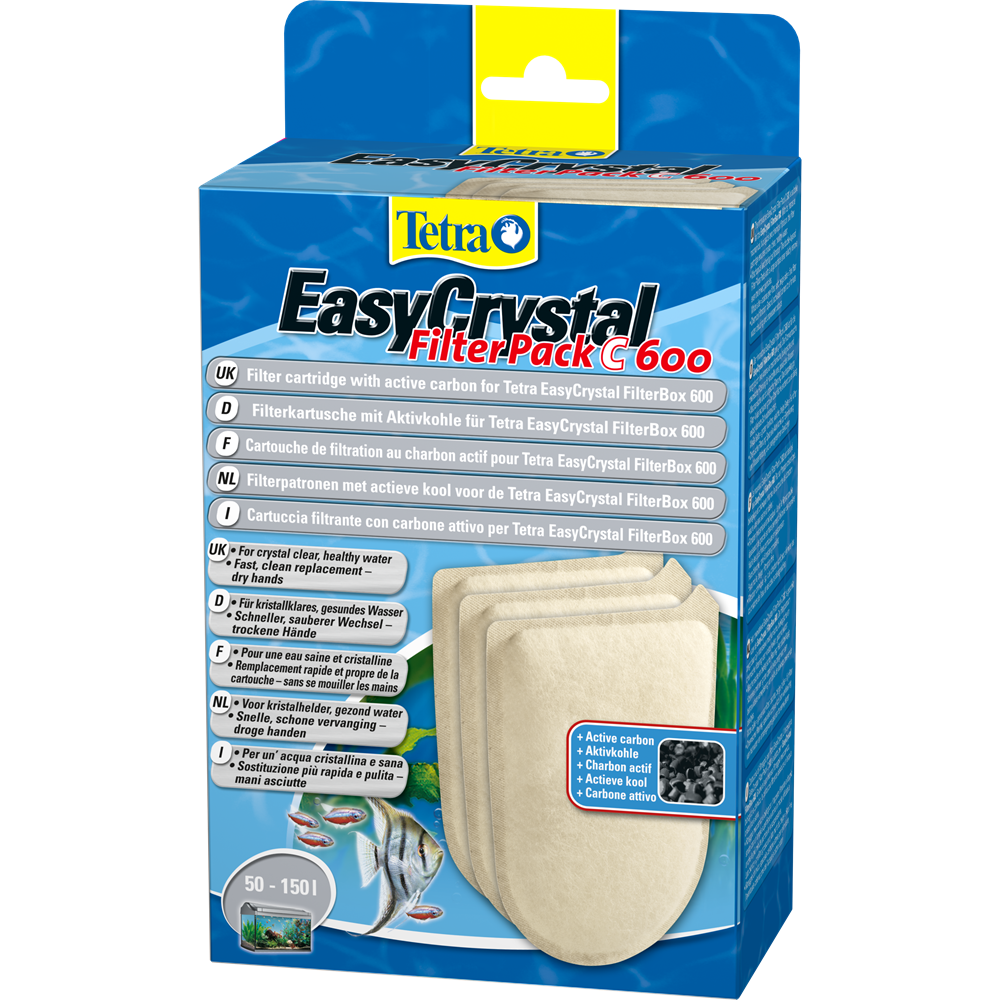 Набір губок з вугільним наповнювачем Tetra EasyCrystal Filter Pack C600
