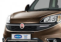 Fiat Doblo (2014-) Накладки на решітку радіатора 2шт