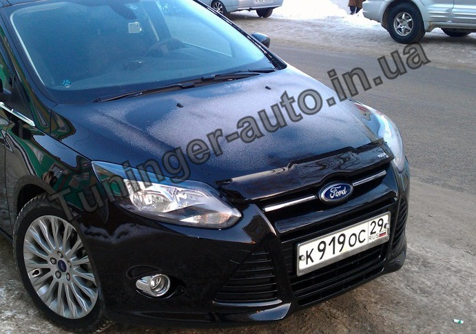Мухобойка, дефлектор капота Ford Focus 3 2011-2014 (EGR)