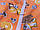 Комплект для новонародженого помаранчевий футер (сорочечка+повзунки+шапочка) 56-62 р-р, фото 2