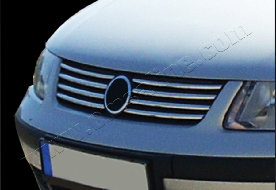 Volkswagen Passat (1996-2000) Накладки на решітку радіатора 8шт, фото 1