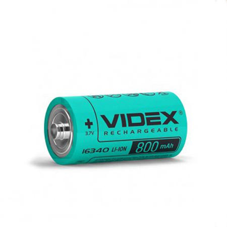 Аккумулятор Videx Li-ion 16340(123) 800mAh (без защиты)