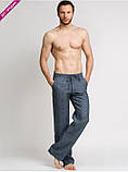 Штани чоловічі льон сірий джинс, фото 3