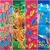 Велюрові пляжні рушники. Кольорові рушники банного розміру «Пляж»