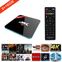 ТБ-приставка Android Smart TV Box AmiBox H96 Pro Plus 3GB+16GB 