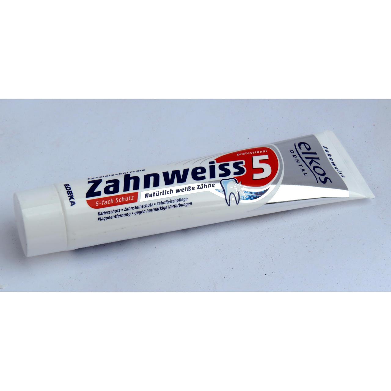 Зубна Паста 125 Мл ELCOS Zahnweiss 5 (Код:1435) Стан: НОВИЙ