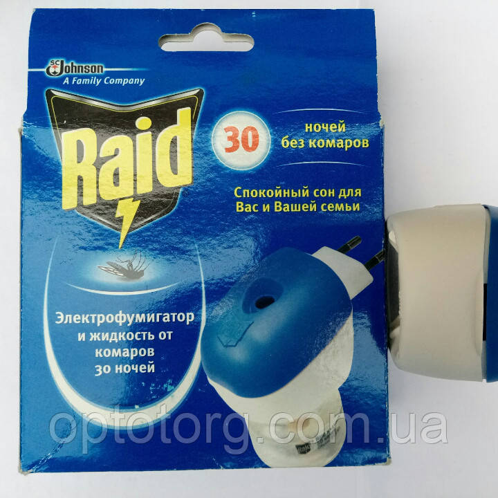 Комплект фумигатор с жидкостью без запаха от комаров на 30 ночей Raid Рэйд - фото 2 - id-p545205939