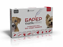 Бар'єр Ультра від бліх, кліщів та гельмінтів для собак вагою до 5 кг, 1 піп.х 0.5 мл, Продукт