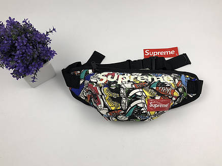 Сумка на пояс Бананка Барыжка Supreme Супрім Кеди Різнокольорова, фото 3