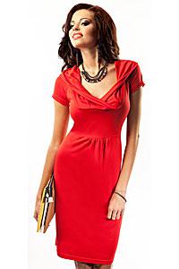 Красное платье по фигуре с воротником Enny (ID#272788496), цена: 880 ...