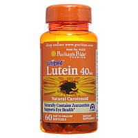 Вітаміни для очей, Лютеїн, Lutein 40 mg with Zeaxanthin, Puritan's Pride, 60 капсул